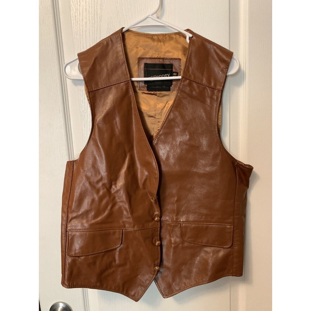 Mens Vintage JCpenney Leather Best Size 40 J189